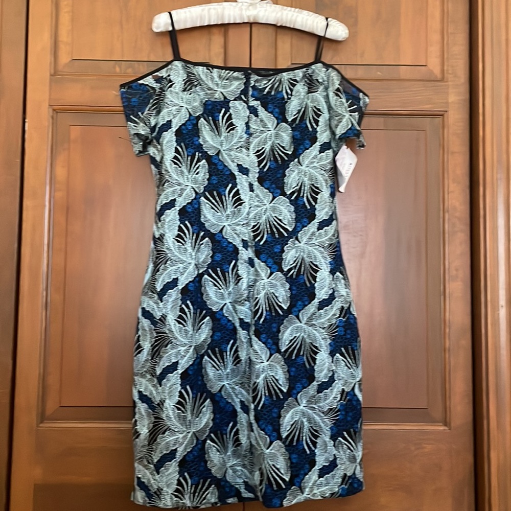 Beautiful black and blue off the shoulder dress